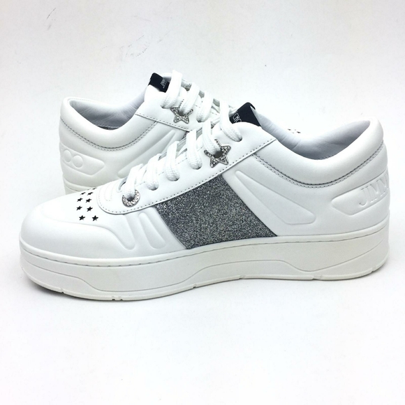 JIMMY CHOO Hawaii Lace-Up Sneaker sz 7 - Picture 6 of 15